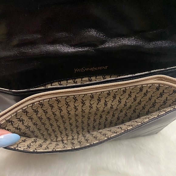 Authentic YSL Vintage Leather Quilted Clutch Bag - Picture 4 of 14